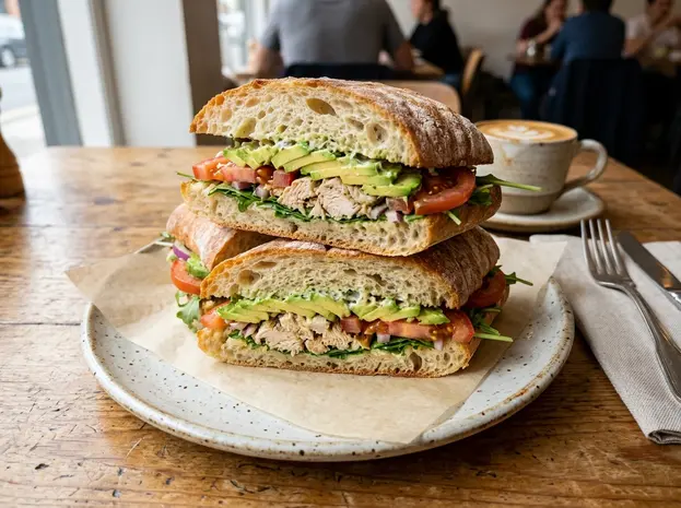 The Aurora sandwich on ciabatta